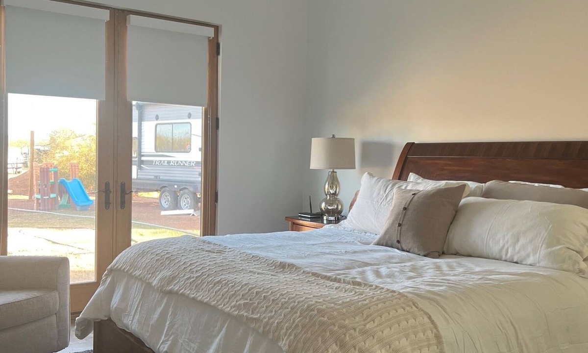 Mesa House | Lovely bedroom with on suite bath!