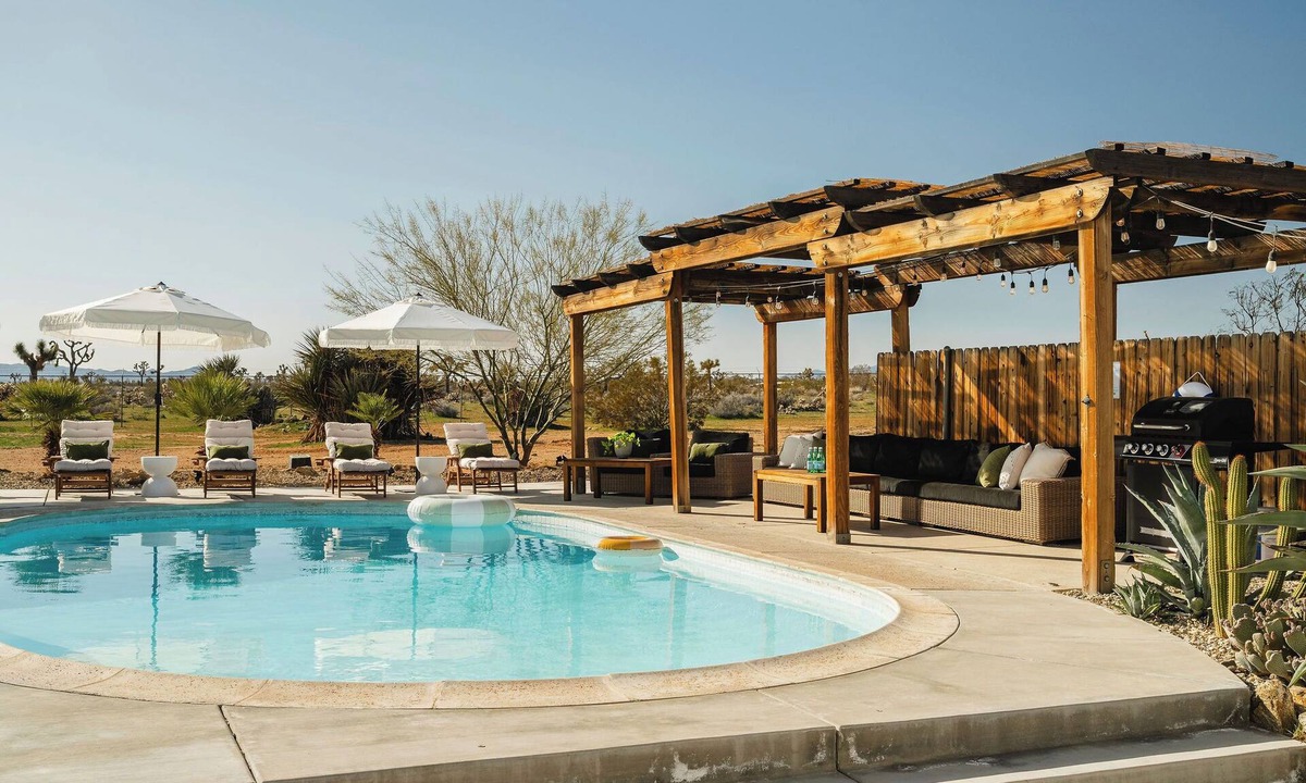 Yucca Valley House | Modern 3BR w/Pool, Spa, Game Room, Pet Friendly, EV Charger by Jantz Properties