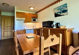 150m from shops, floor -3, balcony, tv, ski locker, 35m², Les Menuires