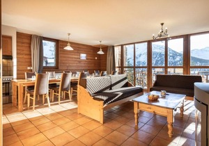 Wifi, 150m from shops, swimming pool, sauna, hammam, balcony, fireplace or stove, tv, ski locker