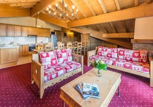 Wifi, 300m from resort center, swimming pool, sauna, fireplace or stove, tv, ski locker, 98m²