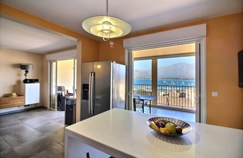 Calvi Apartment | Air-conditioned 93m² apartment sleeps 6, Calvi bay view, citadel and mountain.