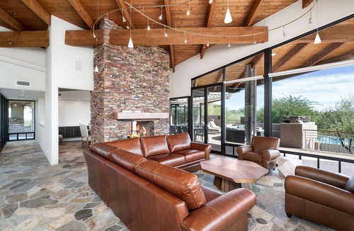 Desert Mountain House | Amazing Private Desert Mountain Estate - Newly Remodeled Kitchen and Great Room.