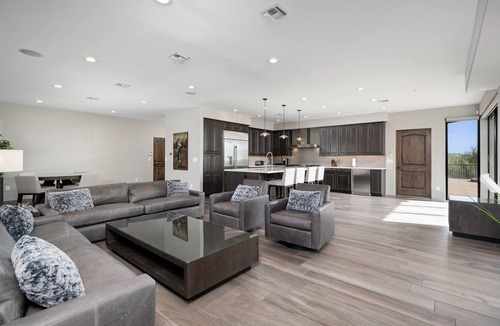 Desert Mountain House | Amazing Private Desert Mountain Estate - Newly Remodeled Kitchen and Great Room.