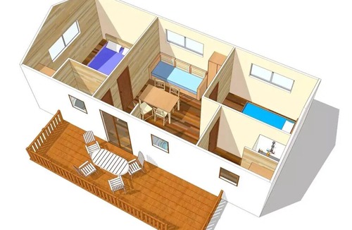 Pinarellu House | Campsite Acqua E Sole * - Classic 3-room mobile home for 4 people with air conditioning