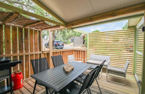 Pianotolli-Caldarello House | Chalet 'Tout Confort 4min Plage' with Shared Pool, Private Terrace and Air Conditioning