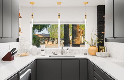 Trail West House | Modern Retreat with Pool Hot Tub Outdoor Kitchen