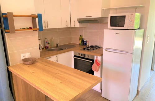 Bravone Apartment | Quiet apartments 50m from a sandy beach (barbecue, garden, terrace)