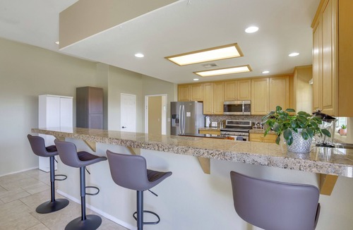Desert Hot Springs Cottage | Spacious Desert Haven! Saltwater Pool & Spa BBQ