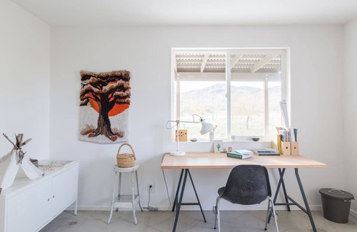 Yucca Valley House | The Ocotillo, Secluded Stargazing, Pool, Hot Tub, Art Gallery & Pets!