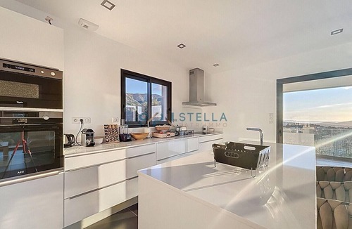 Valpaja House | Upper floor of a villa with a private pool and views of the sea and mountains