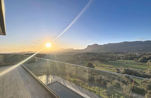Valpaja House | Upper floor of a villa with a private pool and views of the sea and mountains