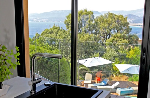 Porticcio Villa | Villa panoramic sea view/heated pool/tennis