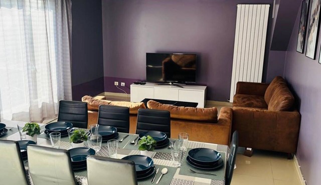 100m² - terrace & private parking - near Paris, CDG, Asterix, Disney