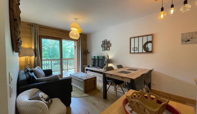 4* Apartment for 5 in Valmorel, ski-in/ski-out, parking, balcony