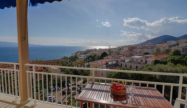 Ajaccio: 2-room apt, 4 pers, parking, sea view