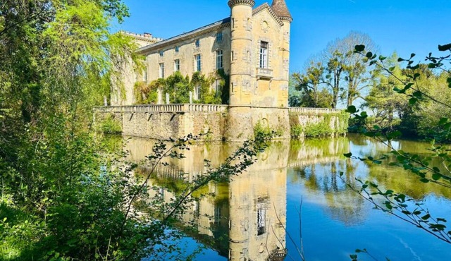 Château du XIVe - privatization 15 travelers, salt pool, Bordeaux 25 min