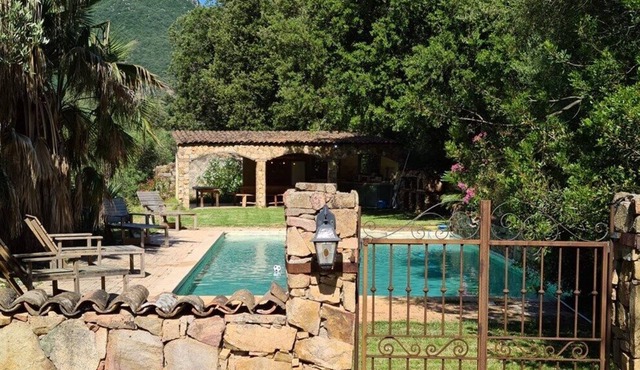 Character house with swimming pool