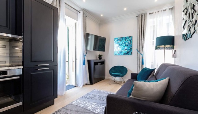 STYLISH, 2 BALCONIES, RENOVATED ON RUE ROSSETTI OLD TOWN 2BR/2BA