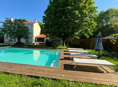 Villa 8 pers avec piscine chauffée - Bordeaux 10 min